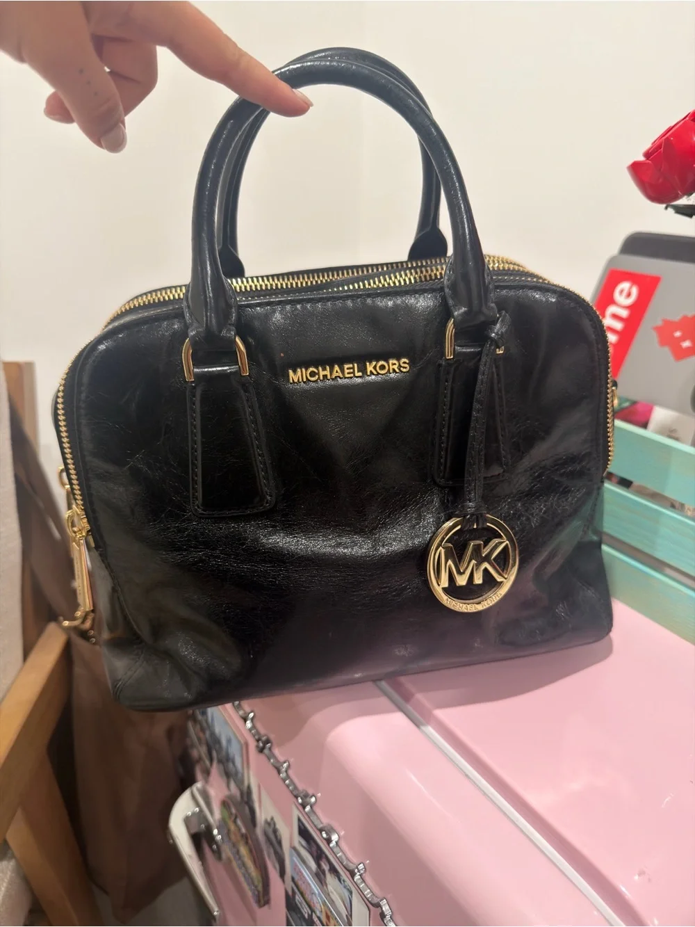 Michael Kors Black Leather bag